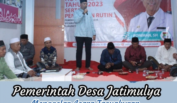 Pemerintah Desa Jatimulya Menggelar Acara Tasyakuran Menyambut HUT KE 78 Kemerdekaan Indonesia